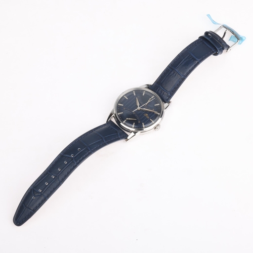 1018 - LOTUS - a stainless steel quartz wristwatch, ref. 18429/3, blue dial with tapered baton hour markers... 