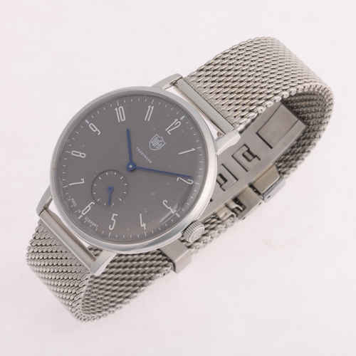 1019 - DUFA (DEUTSCHE UHRENFABRIK) - a stainless steel Gropius quartz bracelet watch, ref. DF-9001-13, grey... 