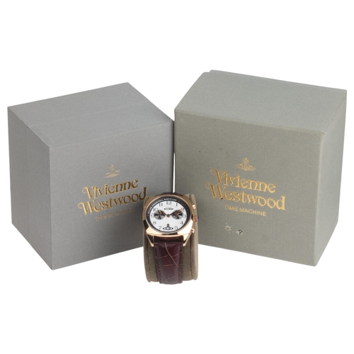 1023 - VIVIENNE WESTWOOD - a gold plated stainless steel Hampstead quartz chronograph calendar wristwatch, ... 