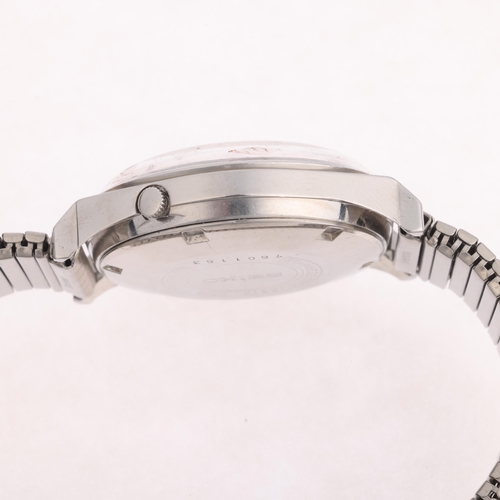 1032 - SEIKO - a stainless steel Diashock automatic calendar bracelet watch, ref. 6619-7040, circa 1967, si... 