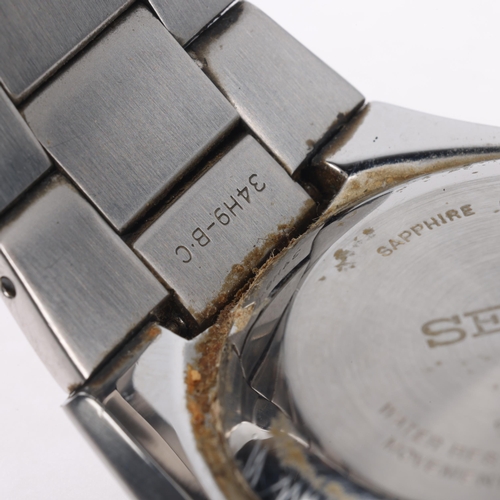 1034 - SEIKO - a stainless steel Arctura kinetic automatic chronograph calendar bracelet watch, ref. 7L22-0... 