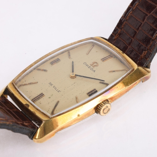 1044 - OMEGA - a Vintage gold plated stainless steel De Ville mechanical wristwatch, ref. 111.085, circa 16... 