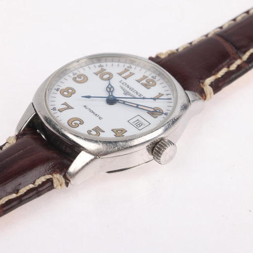 1059 - LONGINES - a lady's stainless steel Heritage Spirit 26 automatic calendar wristwatch, ref. L2.196.4.... 