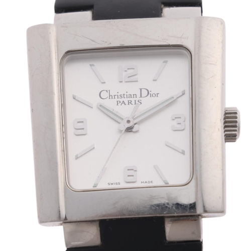 1060 - CHRISTIAN DIOR - a lady's stainless steel Riva quartz wristwatch, ref. D98-100, silvered dial with q... 