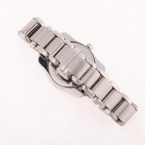 1061 - TISSOT - a lady's stainless steel T-Wave quartz bracelet watch, ref. T023.210.11.057.00, black dial ... 