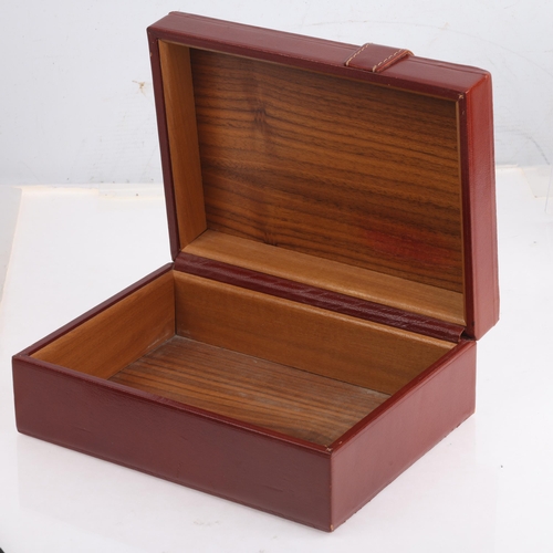 1077 - ROLEX - a Vintage tan leather Day/Date watch box, ref. 56.00.01, 20cm x 15cm