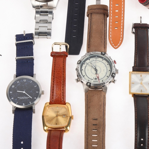 1079 - A quantity of wristwatches, including Oris, Pajot, Timex, Invicta, etc