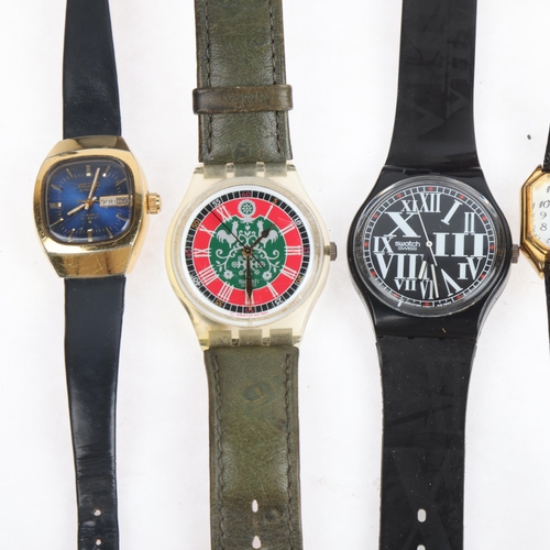 1081 - Various wristwatches, including Accurist, Swatch and Seiko