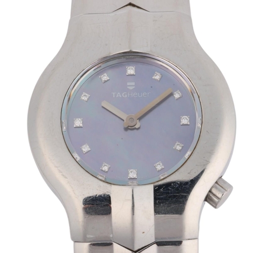 1094 - TAG HEUER - a lady's stainless steel Alter Ego quartz bracelet watch, ref. WP131C, circa 2001, purpl... 