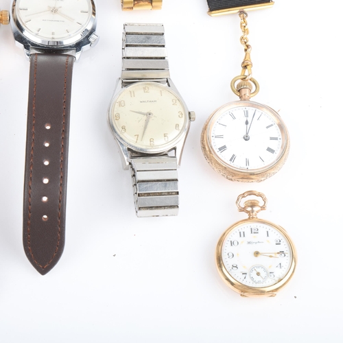 1098 - Various wristwatches and fob watches, including Waltham, Gucci, Citizen, etc