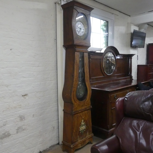 2133 - CHARTIER An antique French Comtoise longcase clock. Width 55cm, height 234cm, depth 28cm.