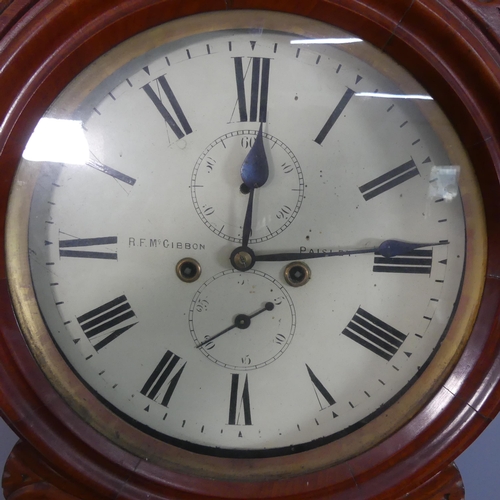 2212 - R.F MCGIBBON, PAISLEY - A 19th century Scottish mahogany cased eight day drumhead longcase clock, wi... 