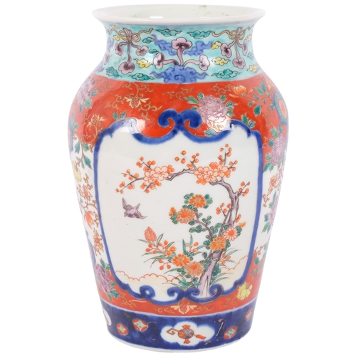 141 - A Japanese Arita baluster vase, Tashiro mark, 24cm