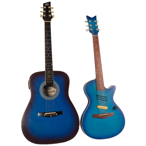 155 - A RS Masa electric acoustic guitar, serial no. 1205420, L100cm, and a child's electric acoustic 6-st... 