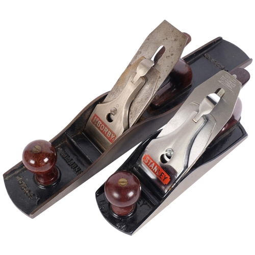 160 - An I Sorby steel smoothing plane, L45cm, and a Stanley no. 4 1/2 smoothing plane (2)