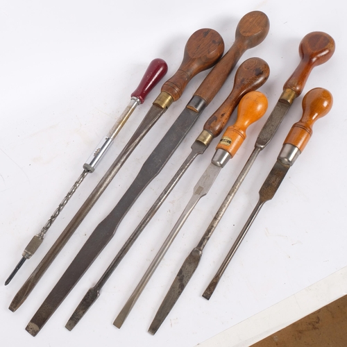 161 - 5 Vintage Turnscrew screwdrivers, including Marples & Sons, a Yankee screwdriver, and another (7), l... 