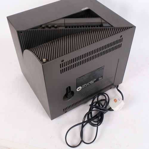 177 - A rare 1980s Zanussi Precision Vision model 201 post-modern black box black and white portable telev... 