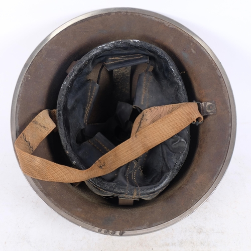 59 - British Army Second World War Period steel combat helmet