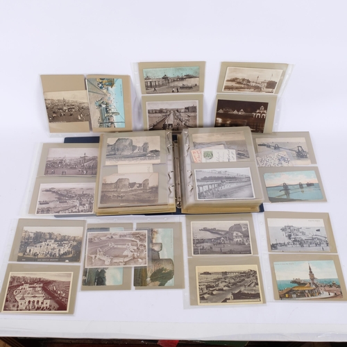 76 - Album of postcards, mainly pier views