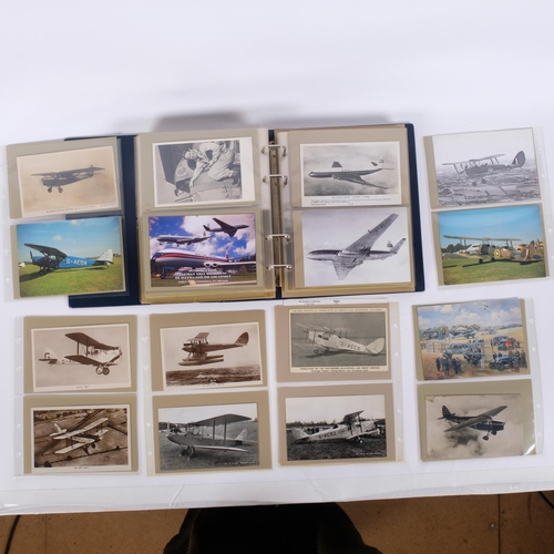 78 - Album of postcards, de Haviland aircraft, including several real photographic examples (approx 200)