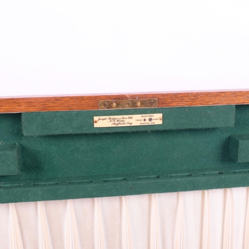 549 - A group of mixed silver plated cutlery, in oak canteen box, by Joseph Rodgers & Sons Ltd