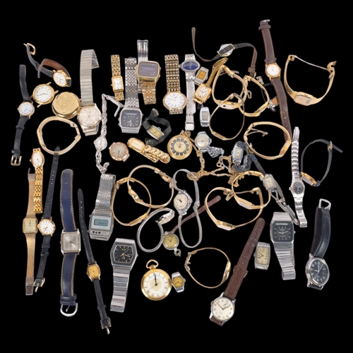 568 - A quantity of wristwatches, including 29 SEIKO watches which include SEIKO Digital watches circa 197... 