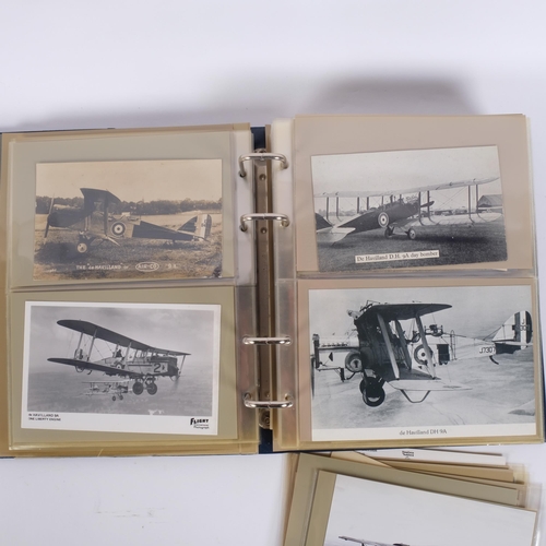 78 - Album of postcards, de Haviland aircraft, including several real photographic examples (approx 200)