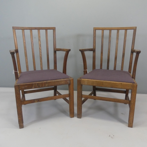 2319 - EDWARD BARNSLEY - A pair of armchairs designed for the 1936 Coronation, with various stamped marks t... 