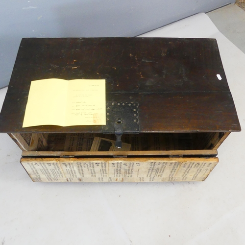 2403 - A 19th century Korean elm blanket chest. Width 80cm, height 53cm, depth 44cm.