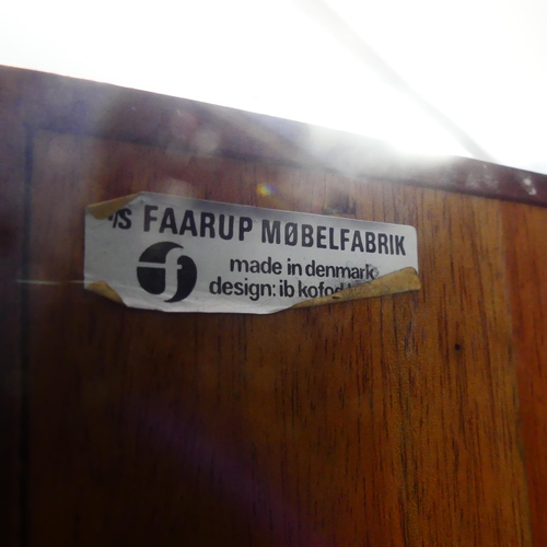 2408 - KOFOD LARSEN for Faarup Mobelfabrik, Denmark - A 1960s/70s rosewood display cabinet, with makers lab... 