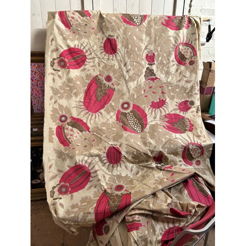 150 - MICHAEL SZELL by CHRISTOPHER FARR CLOTH - a roll of hand printed silk 'Carnival' pattern fabric, a r... 