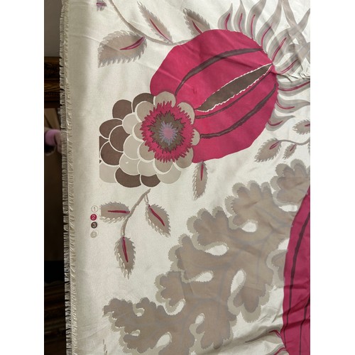 150 - MICHAEL SZELL by CHRISTOPHER FARR CLOTH - a roll of hand printed silk 'Carnival' pattern fabric, a r... 