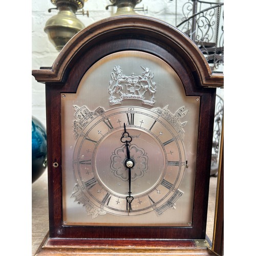 14 - The Garrard Silver Jubilee clock, designed and manufactured exclusively for Garrard, by F W Elliott ... 