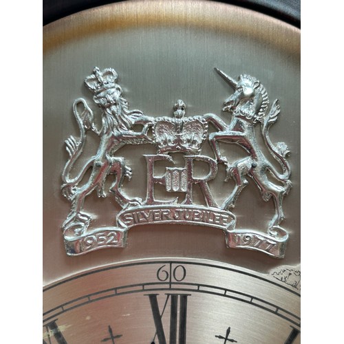 14 - The Garrard Silver Jubilee clock, designed and manufactured exclusively for Garrard, by F W Elliott ... 