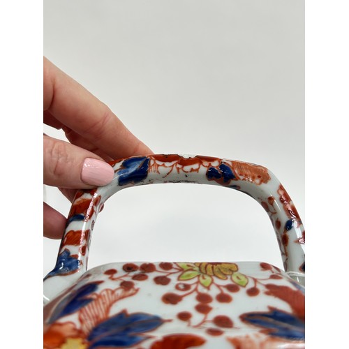 134 - A Chinese blue and white porcelain teapot, 16cm, and 2 others (3)
