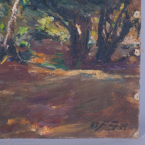frank-griffith-1889-1979-woodland-scene-oil-on-canvas-laid-on