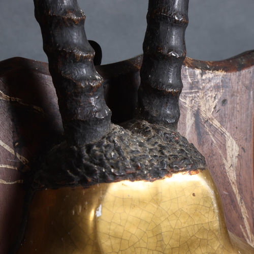 4014 - Curiosity & Macabre, an unusual mixed media study of a Gemsbok (Oryx Gazella), the mount showing a p... 