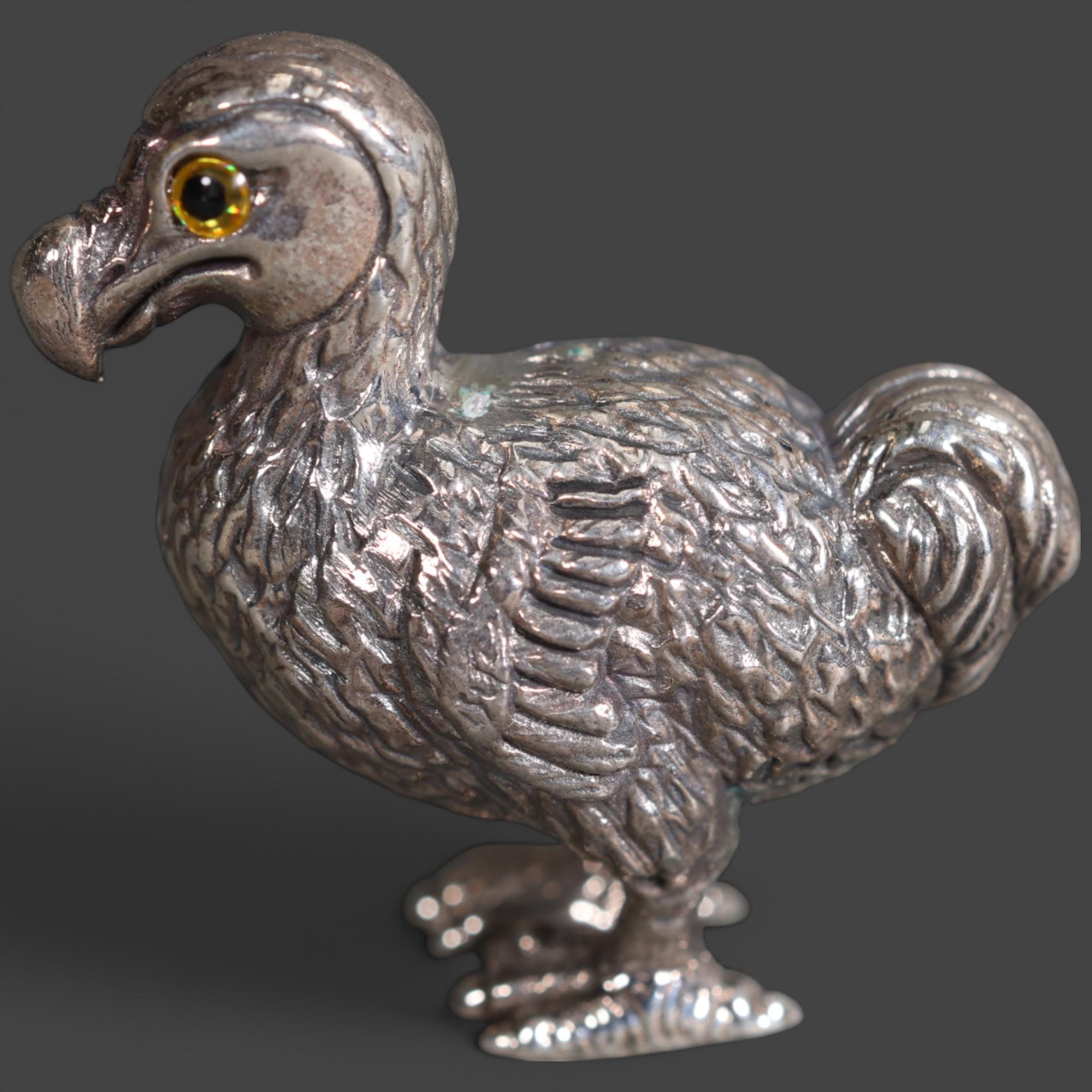 Miniature Sterling Silver Extinct Dodo The Dodo (Raphus cucullatus) is ...