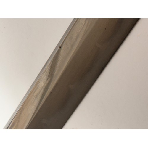 324 - A Japanese Second World War Period Katana sword, Tang signed Kane Mitsu dated 1943, blade has been r... 