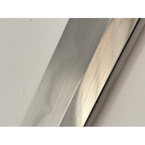 324 - A Japanese Second World War Period Katana sword, Tang signed Kane Mitsu dated 1943, blade has been r... 