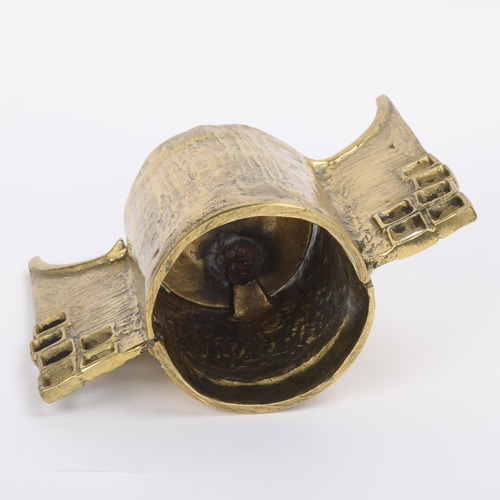 3 - Heinz Goll, Austria, a Brutalist bronze candle holder, circa 1960s', no makers marks, height 14.5cm