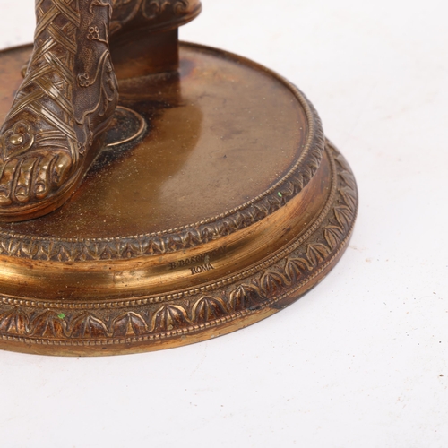 313 - Benedetto Boschetti (1820 - 1860), Grand Tour gilt-bronze figure of Narcissus, signed on base, heigh... 