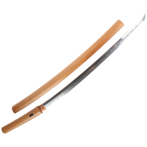324 - A Japanese Second World War Period Katana sword, Tang signed Kane Mitsu dated 1943, blade has been r... 