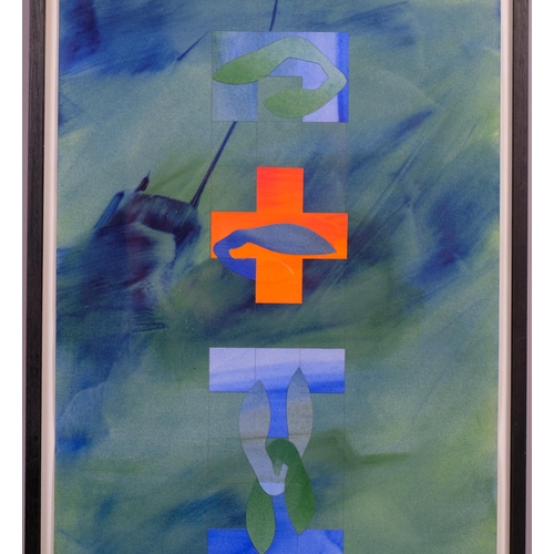 733 - Brian Clarke (1953-2025) Small Collage Number 4, 1984, mixed media collage/acrylic on paper, 80cm x ... 