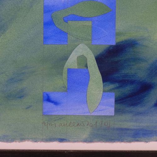 733 - Brian Clarke (1953-2025) Small Collage Number 4, 1984, mixed media collage/acrylic on paper, 80cm x ... 