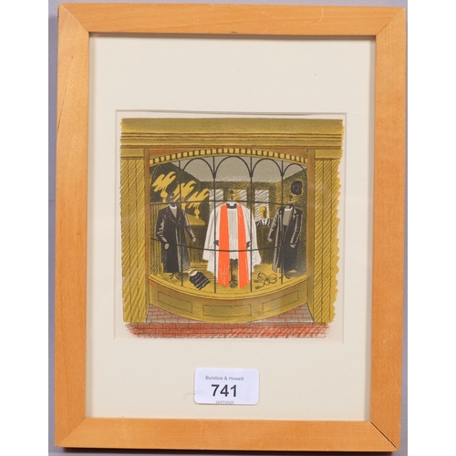 Eric Ravilious (1903-1942), lithograph in colours on paper, Clerical ...
