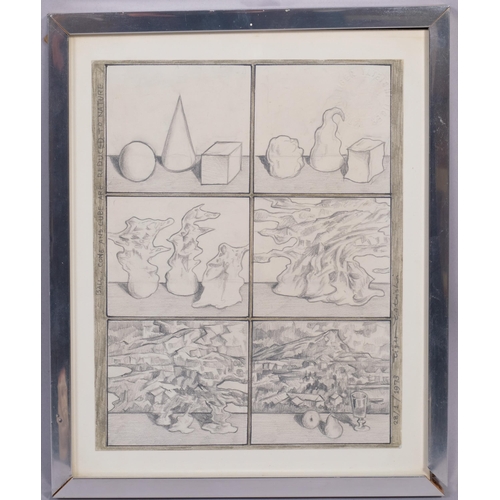 732A - Tiger Tateishi (1941 - 1998), All Cone And Cube Are Reduced To Nature, 1973, signed in pencil with s... 
