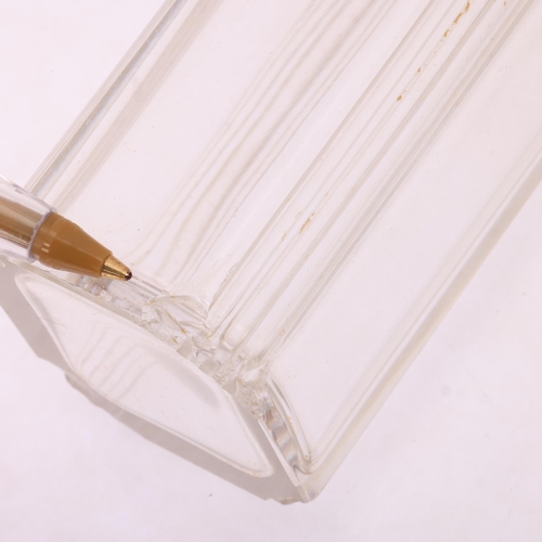 1124 - ASPREY - an Art Deco 18ct gold mounted glass 8-piece dressing table toilet jar set, London 1929, com... 