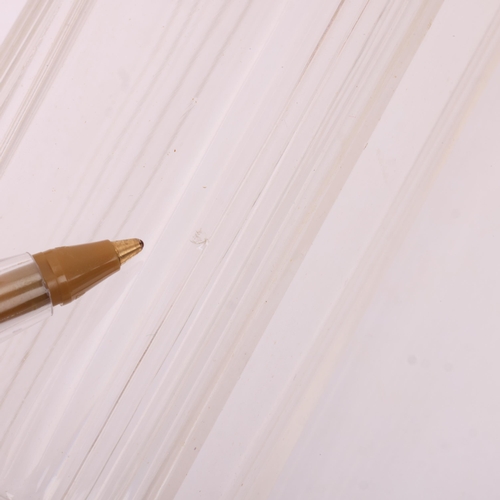 1124 - ASPREY - an Art Deco 18ct gold mounted glass 8-piece dressing table toilet jar set, London 1929, com... 