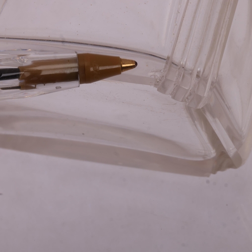 1124 - ASPREY - an Art Deco 18ct gold mounted glass 8-piece dressing table toilet jar set, London 1929, com... 